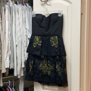 BCBGMAXAZRIA Black Strapless Mini Dress